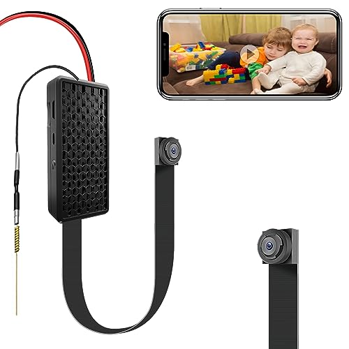Zunrit Mini Cámara Espía Cámara Oculta -1080P HD Cámara Oculta Wi-Fi inalámbrica Nanny CAM con visión Nocturna, detección de Movimiento, pequeñas cámaras de Seguridad para el hogar